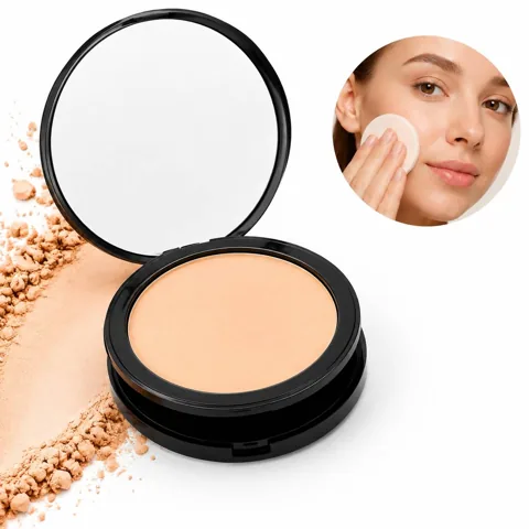 Lightweight Silky Powder Foundation, Buildable Matte Finish 2