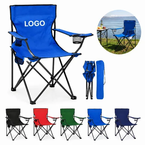 Folding Camping Chair with Cup Holder, Portable Outdoor