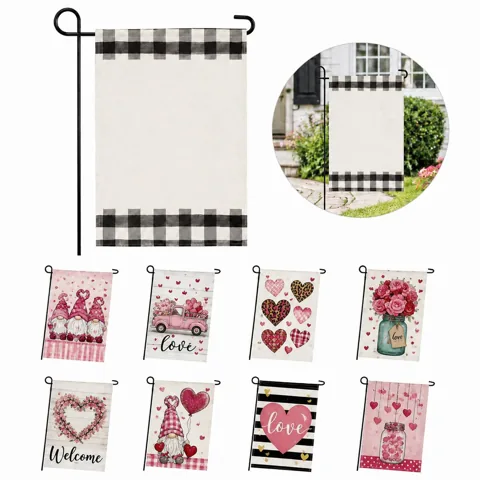 Double-Sided Polyester Garden Flag Set, Fade-Resistant 2