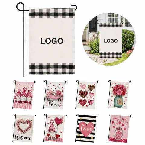 Double-Sided Polyester Garden Flag Set, Fade-Resistant