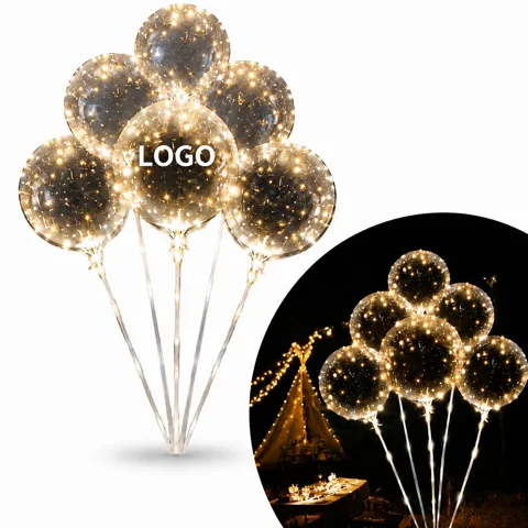 18" LED Glowing Bobo Balloon for Party Decor