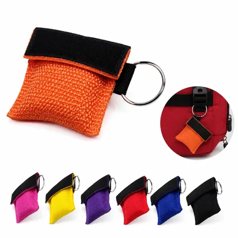 Emergency CPR Face Shield Keychain with One-Way Valve 2