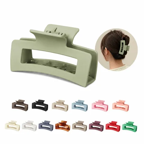 Full Color Acrylic Rectangle Hair Claw Clip for Secure 2