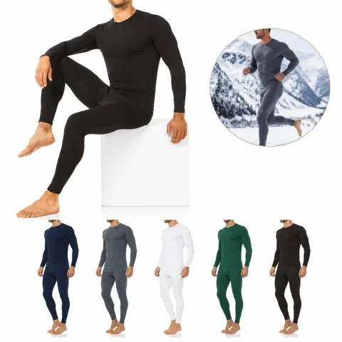Men's Fleece Thermal Underwear Set 4XL Base Layer 2