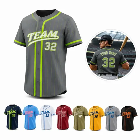 Youth Sublimated Button Down Baseball Jersey - Breathable & 2
