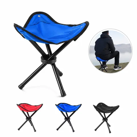 Portable Folding 3-Leg Camping Stool with Quick Setup 2