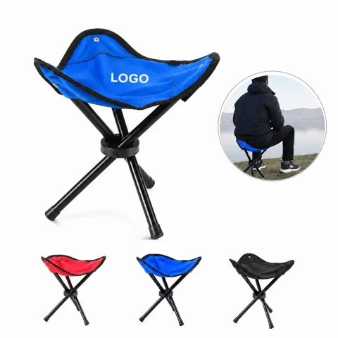Portable Folding 3-Leg Camping Stool with Quick Setup