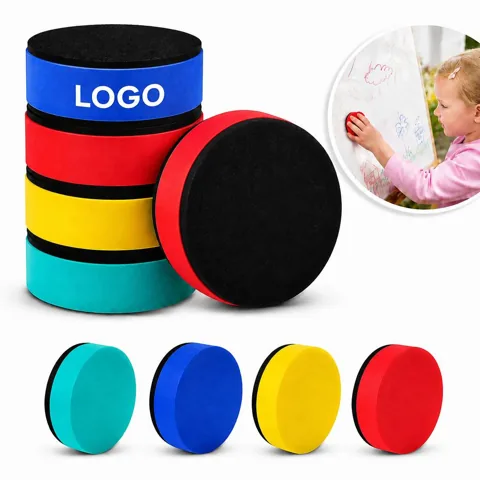 Mini Magnetic Whiteboard Eraser with Felt Pad for Dry-Erase