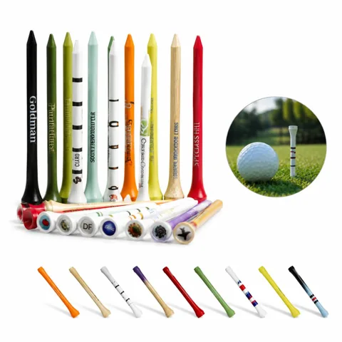 Customized 3.25" Wooden Golf Tees with Single Color Imprint 2