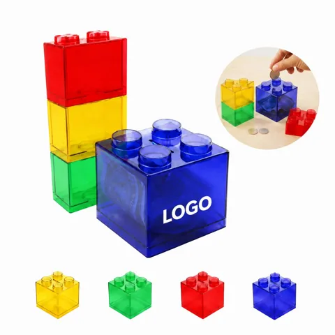 Translucent Stack Coin Bank Set with Removable Bottom for Everyday Use