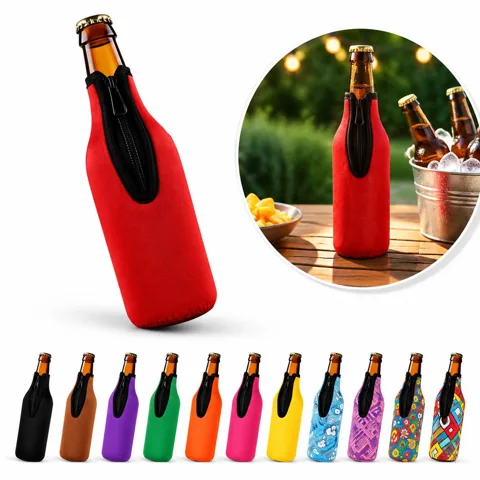 11 oz Zippered Neoprene Insulated Bottle Sleeve 2