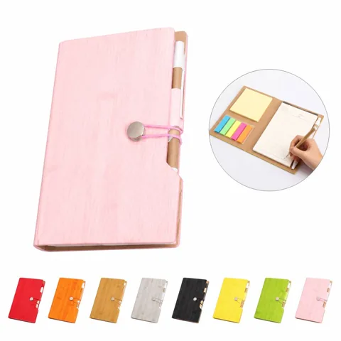 Eco-Friendly Notebook Set with Pen and Sticky Notes 2