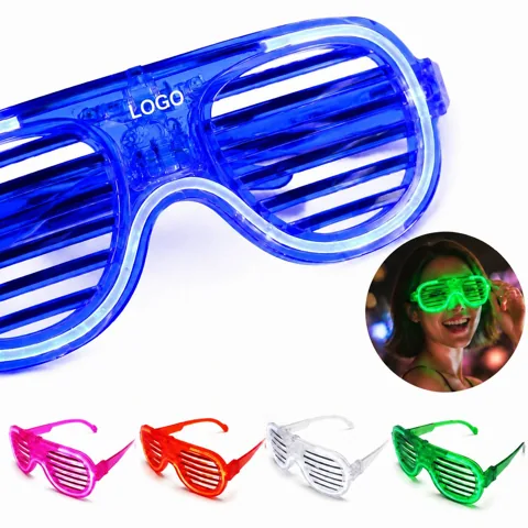 LED Flash Bounce Bar Party Glasses, Light-Up Customizable