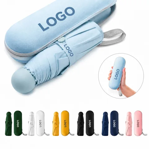 8K Mini Five-Fold UV Protection Capsule Sun Umbrella