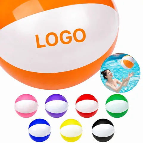 Multicolor PVC Beach Ball Inflatable Toy for Pool and Sand