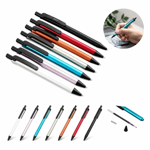 Smooth Quick-Dry Retractable Matte Metal Click Gel Pen 2