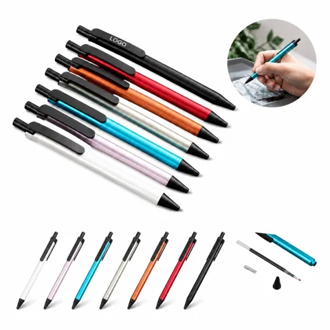 Smooth Quick-Dry Retractable Matte Metal Click Gel Pen
