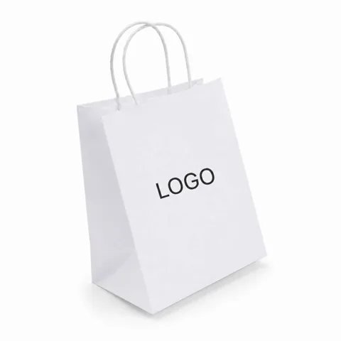 White Kraft Gift Bags with Sturdy Handles for Eco-Friendly 1