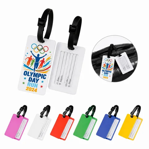 Bright PVC Luggage Tags with Business Card Holder for Travel 2