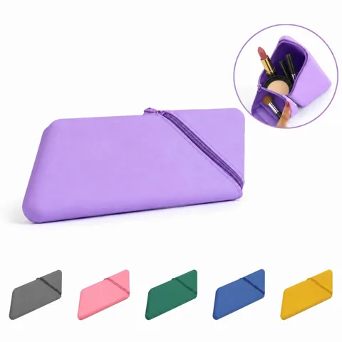 Foldable Silicone Travel Makeup Brush Holder with Multiple 2