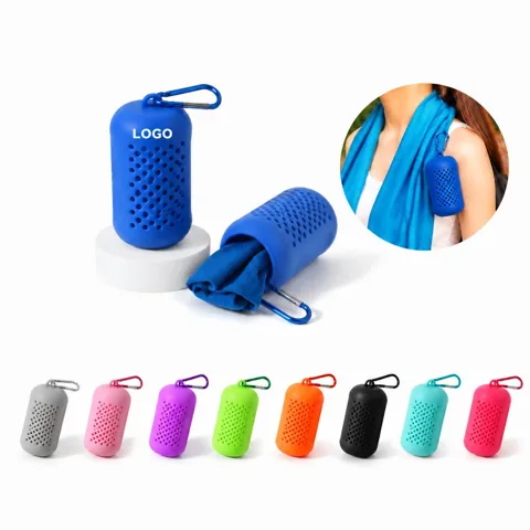 Quick-Dry Microfiber Sport Towel in Portable Capsule