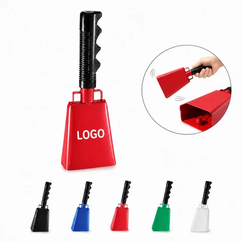 9 Inch Metal Cowbell Handheld Cheering Noisemaker