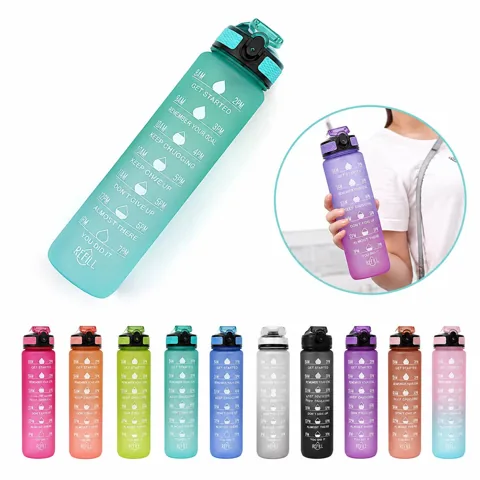 BPA-Free Plastic Water Bottle 1L Leak-Proof Wide Mouth 2