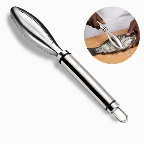 Stainless Steel Fish Scaler with Ergonomic Handle for Easy 2