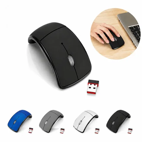 Portable Wireless Foldable Mouse with Wireless/USB 2