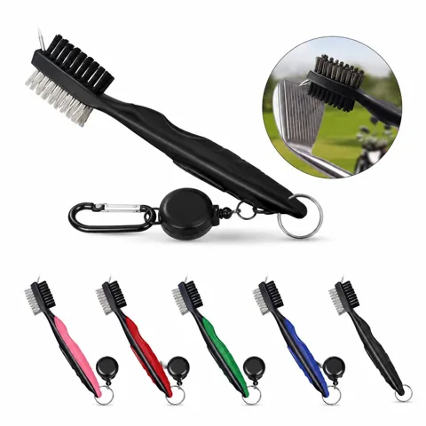 Double-Ended Golf Club Cleaning Brush with Ergonomic Handle 2