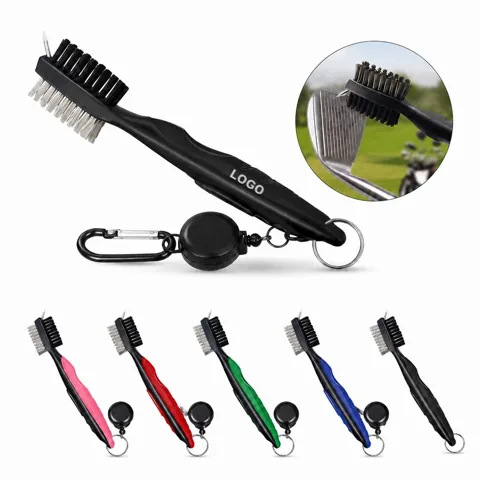 Double-Ended Golf Club Cleaning Brush with Ergonomic Handle