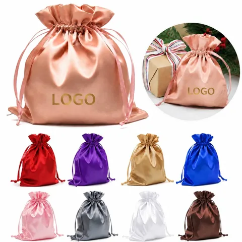 Luxury Satin Drawstring Bags for Jewelry & Gift Storage