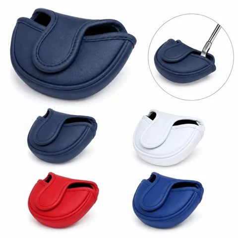 Magnetic Putter Headcover Faux Leather Golf Club Protector 2