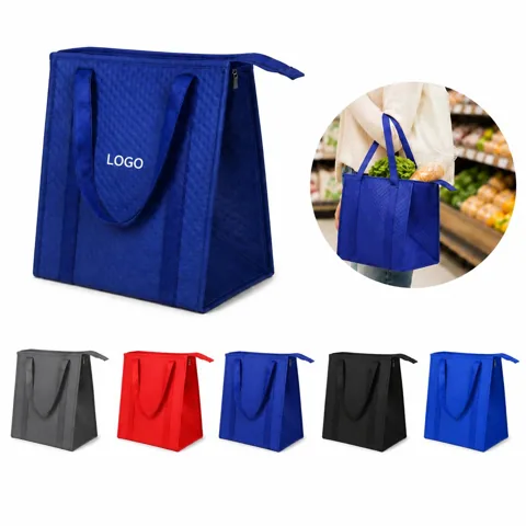 Insulated Non-Woven Tote Bag for Groceries, Thermal