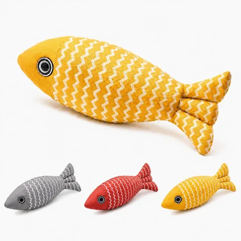 Organic Catnip Fish Toy for Kittens with Crinkle Sound 2