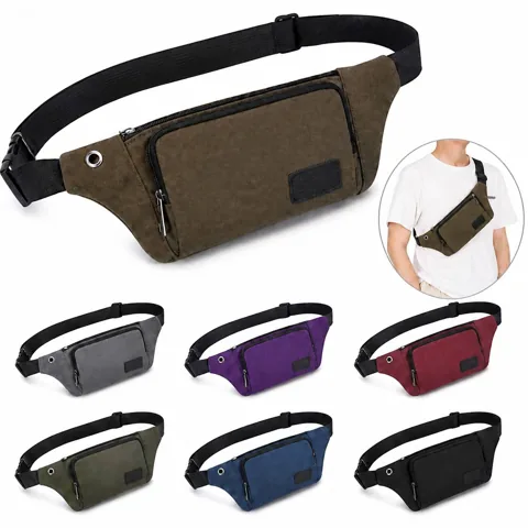 Canvas Waist Pack with Headphone Jack for Running 2