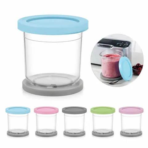 Leak-Proof Frozen Dessert Maker Replacement Jar with Lid, BPA-Free 2