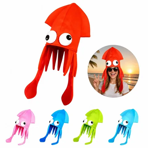 Squid Tentacle Party Hat, Ocean-Themed Headwear with Added Functionality 2