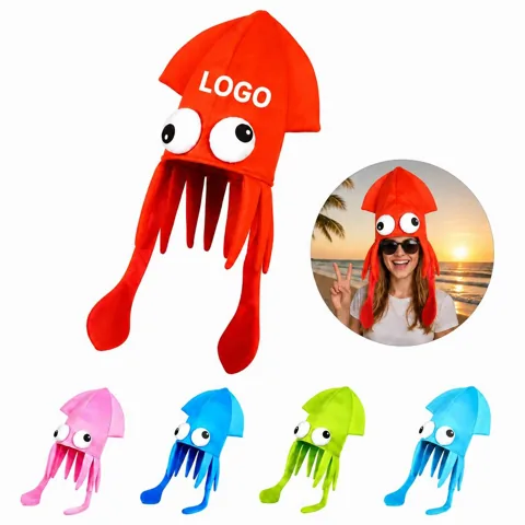 Squid Tentacle Party Hat, Ocean-Themed Headwear with Added Functionality