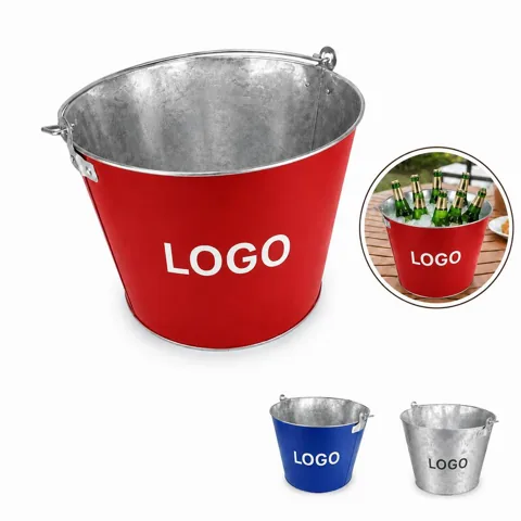 Galvanized Steel Ice Bucket 5 Quart with Handle