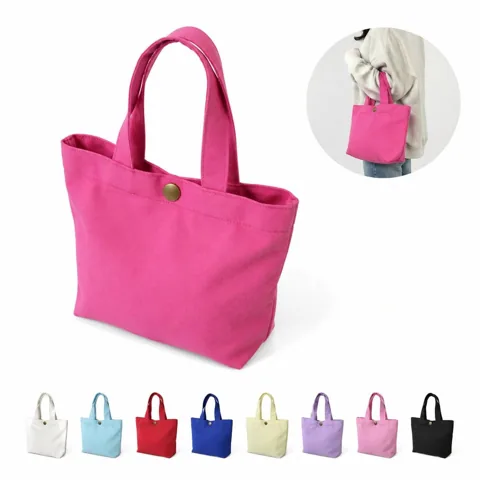 Portable Durable Canvas Handbag with Zippered Top 2
