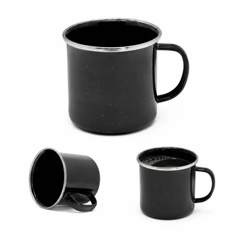 Retro Speckled Enamel Camping Mug with Handle 2