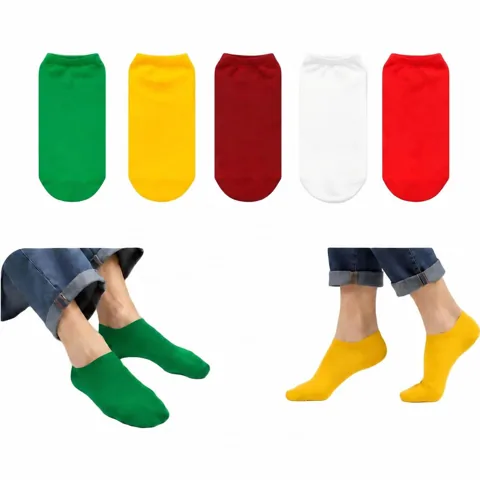 Custom Logo Knitted Cotton Ankle Socks for Everyday Comfort 2