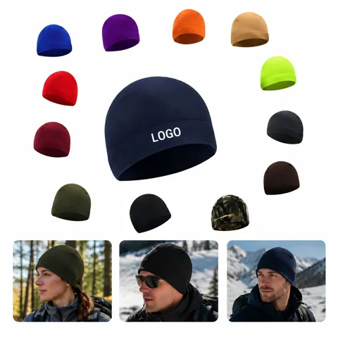 Recycled Fleece Winter Beanie Skull Cap for Warmth