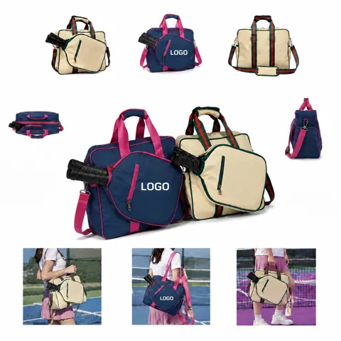 Water-Resistant Pickleball Shoulder Bag with Shoe Compartment