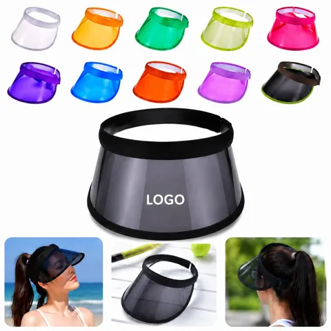 Extra-Large Clear PVC Sun Visor for UV Glare Reduction