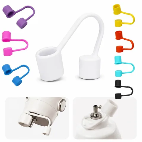 Dustproof Silicone Straw Cover Cap for Reusable Straws 2