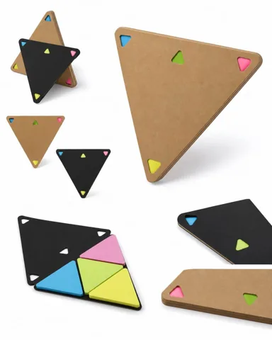 Color Triangle Sticky Notes 3x3 in, 100 Sheets, Assorted 2