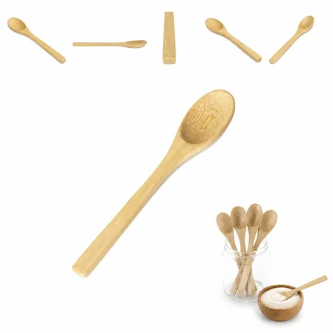 Natural Bamboo Spoon 6.25 Inch Heat Resistant Kitchen 2