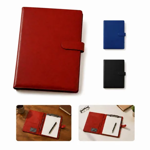 Debossed Vegan Leather Portfolio Folder 2